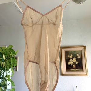 American Apparel Mesh Nude Bodysuit